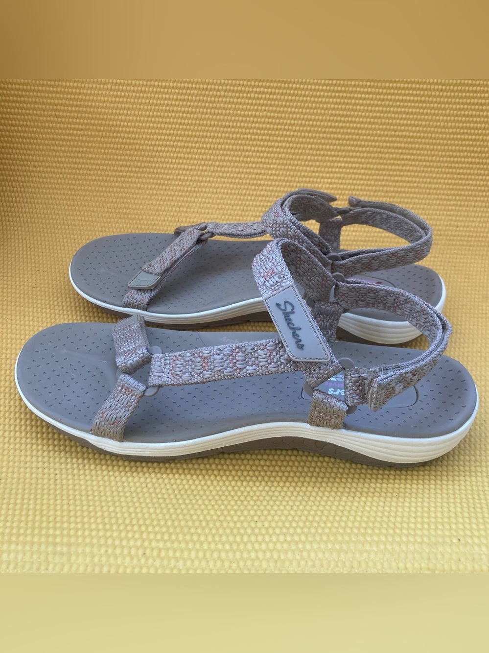 Skechers Navy Blue Patterned Strappy Sport Sandal Size 11 - Picture 3 of 7